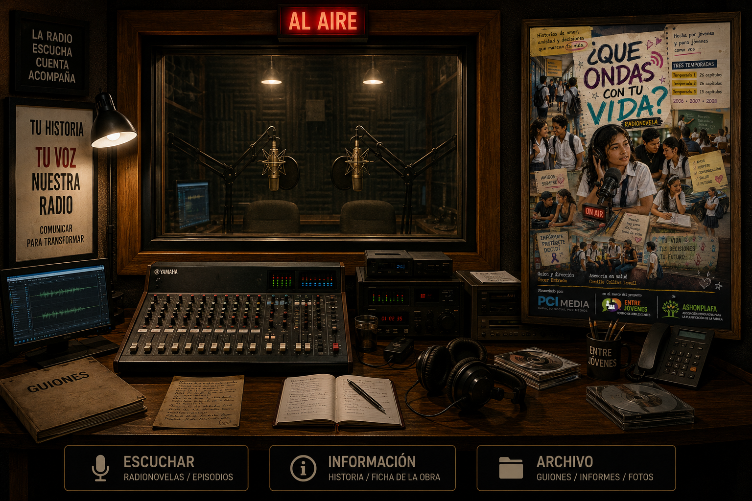 Cabina de radio de ¿Qué ondas con tu vida?